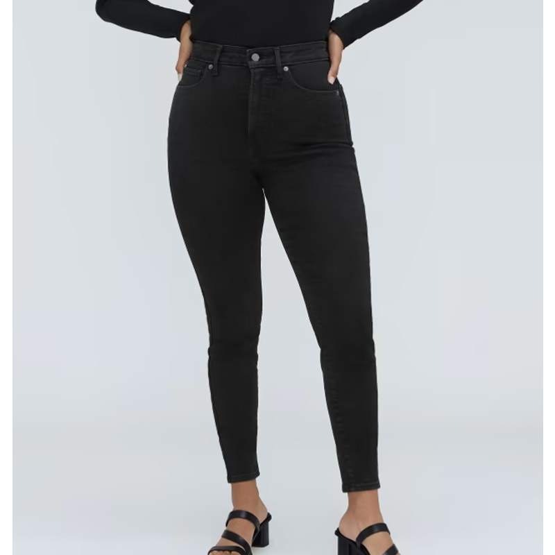 Nwt Everlane The Curvy Way High Skinny Jean In Ash Black